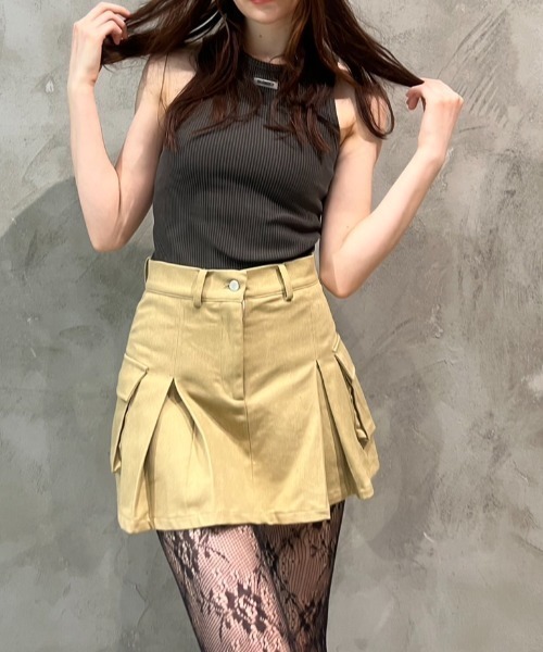 【関税込み】GUIZIO イエロー Fairfield ミニスカート Yellow Fairfield Miniskirt by GUIZIO on Sale