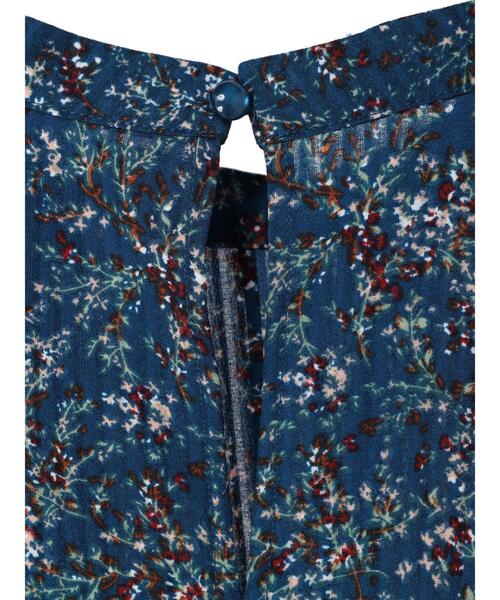 Green Parks(グリーンパークス)の「花柄フリルブラウス(シャツ/ブラウス・レディース・ブラック/ブルー・FREE)」の7枚目の写真