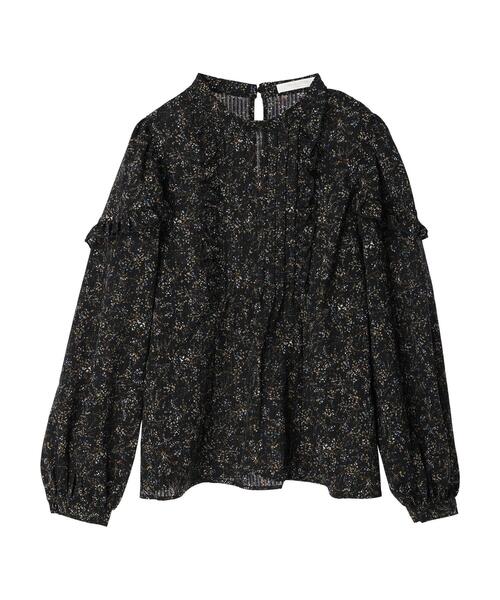Green Parks(グリーンパークス)の「花柄フリルブラウス(シャツ/ブラウス・レディース・ブラック/ブルー・FREE)」の19枚目の写真