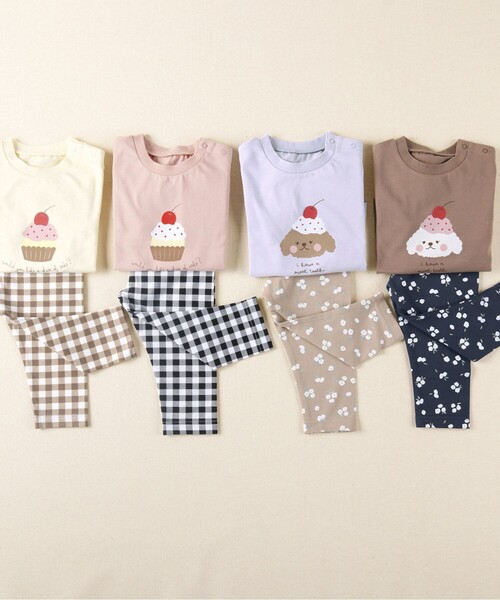 BRANSHES（ブランシェス）の「ベビーアソート柄ストレッチ9分丈レギンス（レギンス/スパッツ・キッズ・ネイビー/ブラック/ブラウン/ベージュ・80/90）」の6枚目の写真