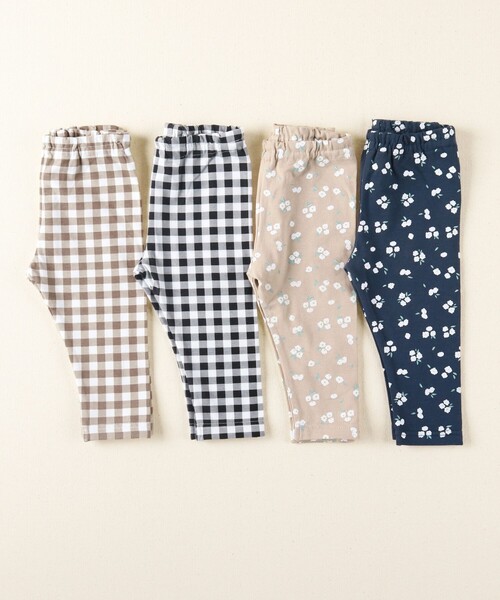 BRANSHES（ブランシェス）の「ベビーアソート柄ストレッチ9分丈レギンス（レギンス/スパッツ・キッズ・ネイビー/ブラック/ブラウン/ベージュ・80/90）」の5枚目の写真