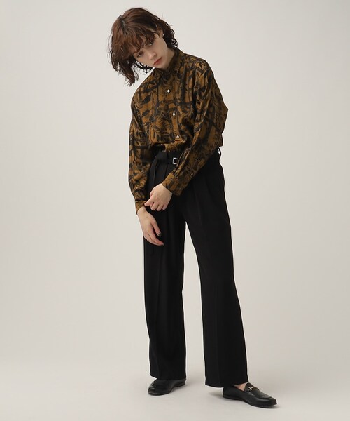 tk.TAKEO KIKUCHI（ティーケータケオキクチ）の「◆トロミツイルナローベルトワイドパンツ（その他パンツ・レディース・ブラック/ライトパープル/ネイビー・66）」の12枚目の写真