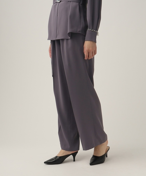 tk.TAKEO KIKUCHI（ティーケータケオキクチ）の「◆トロミツイルナローベルトワイドパンツ（その他パンツ・レディース・ブラック/ライトパープル/ネイビー・66）」の13枚目の写真