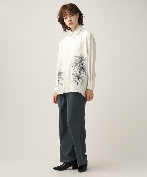 tk.TAKEO KIKUCHI（ティーケータケオキクチ）の「◆トロミツイルナローベルトワイドパンツ（その他パンツ・レディース・ブラック/ライトパープル/ネイビー・66）」の22枚目の写真