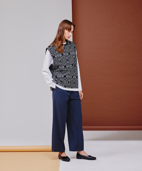 tk.TAKEO KIKUCHI（ティーケータケオキクチ）の「◆トロミツイルナローベルトワイドパンツ（その他パンツ・レディース・ブラック/ライトパープル/ネイビー・66）」の20枚目の写真