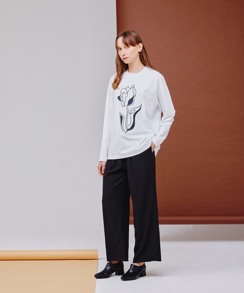 tk.TAKEO KIKUCHI（ティーケータケオキクチ）の「◆トロミツイルナローベルトワイドパンツ（その他パンツ・レディース・ブラック/ライトパープル/ネイビー・66）」の21枚目の写真