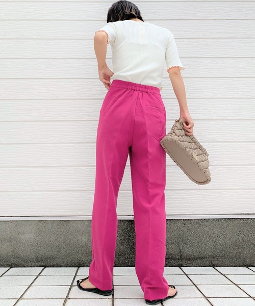 Q（キュー）の「2way 5分袖T（Tシャツ/カットソー・レディース・ブラック/レッド/アイボリー・MEDIUM）」の19枚目の写真