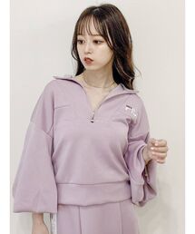 FILA×dazzlinコラボフロントジップショートトップス