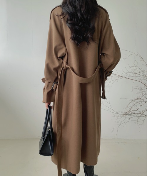 CHRISTIAN AUJARDブラウン チェスターコート 新品未使用♡ ECLIN（エクラン）の「ダブルボタンロングチェスターコート