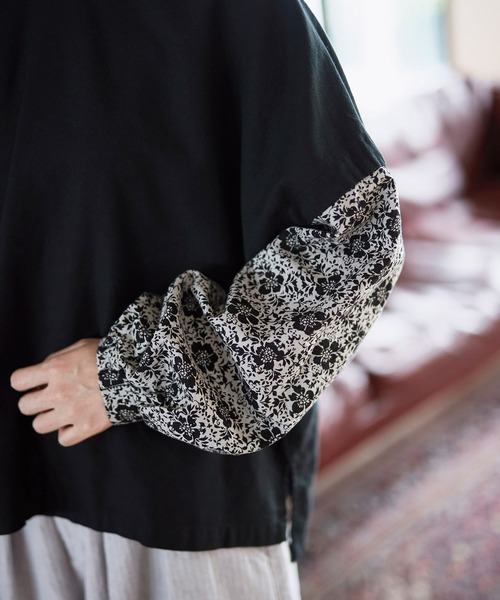 Sunny clouds（サニークラウズ）の「サニークラウズ　花咲くベスシャツ〈レディース〉（シャツ/ブラウス・レディース・ブラック系その他・MEDIUM/LARGE/X-LARGE/XX-LARGE/NM）」の6枚目の写真