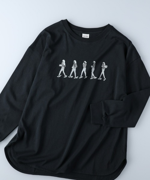 SOMETHING(サムシング)の「【SOMETHING】ラウンドヘムロンT(Tシャツ/カットソー・レディース・グレー・フリー)」の6枚目の写真
