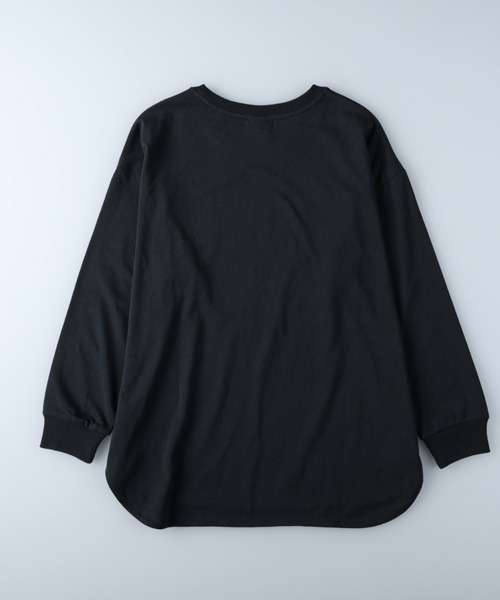 SOMETHING(サムシング)の「【SOMETHING】ラウンドヘムロンT(Tシャツ/カットソー・レディース・グレー・フリー)」の13枚目の写真