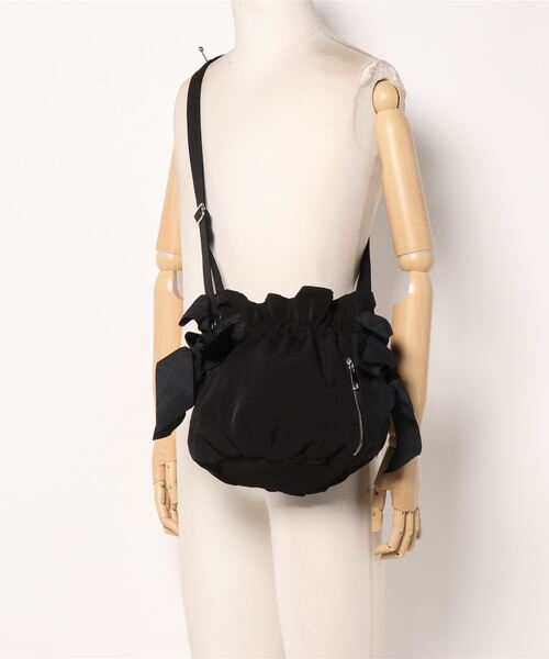 Casselini（キャセリーニ）の「Casselini(キャセリーニ)サイドダブルリボンBAG（ショルダーバッグ・レディース・ブラウン/ブラック/アイボリー/カーキ・FREE）」の5枚目の写真