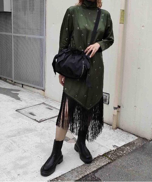 Casselini（キャセリーニ）の「Casselini(キャセリーニ)サイドダブルリボンBAG（ショルダーバッグ・レディース・ブラウン/ブラック/アイボリー/カーキ・FREE）」の8枚目の写真