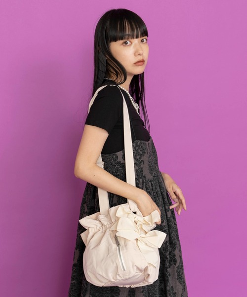 Casselini（キャセリーニ）の「Casselini(キャセリーニ)サイドダブルリボンBAG（ショルダーバッグ・レディース・ブラウン/ブラック/アイボリー/カーキ・FREE）」の21枚目の写真