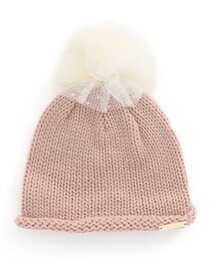 チュールモチーフベビーニットキャップ