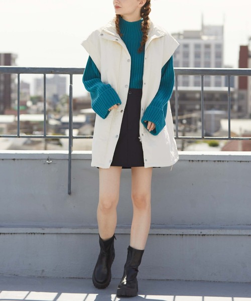 archives（アルシーヴ）の「袖取り外し中綿コート（ダウンジャケット/コート・レディース・グレイッシュベージュ/アイボリー/ブラック/ベージュ・MEDIUM）」の12枚目の写真