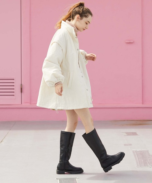 archives（アルシーヴ）の「袖取り外し中綿コート（ダウンジャケット/コート・レディース・グレイッシュベージュ/アイボリー/ブラック/ベージュ・MEDIUM）」の11枚目の写真