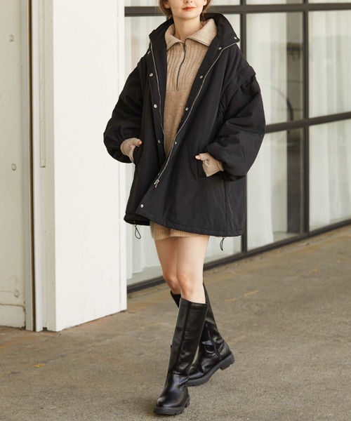 archives（アルシーヴ）の「袖取り外し中綿コート（ダウンジャケット/コート・レディース・グレイッシュベージュ/アイボリー/ブラック/ベージュ・MEDIUM）」の21枚目の写真