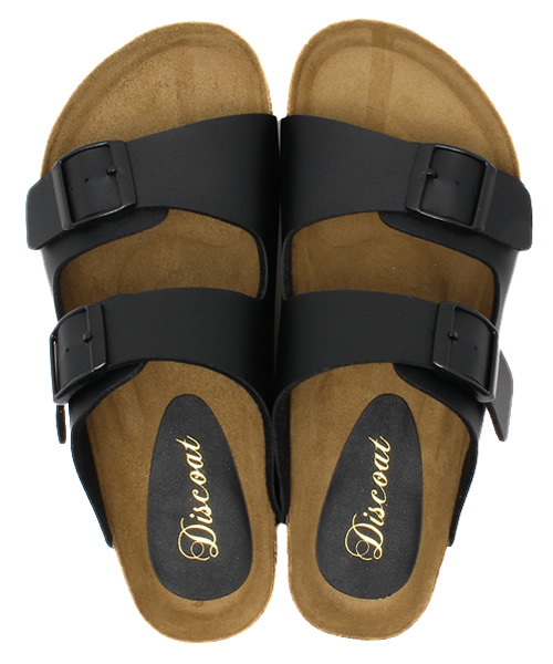 DISCOAT（ディスコート）の「【Discoat】厚底ダブルベルトサンダル（サンダル・レディース・ホワイト/ブラック・LARGE/MEDIUM）」の4枚目の写真