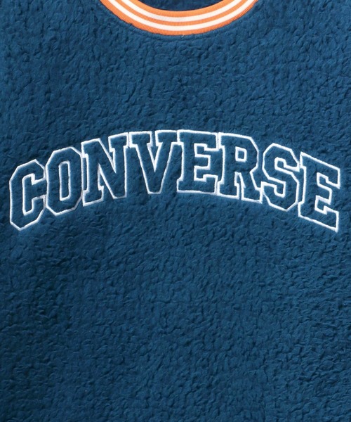 CONVERSE(コンバース)の「CONVERSE/コンバース オーバーサイズ ボアフリース スウェット レディース メンズ トレーナー/ワンポイント刺繍/オールスター/ロゴ/カレッジ/リブライン(スウェット・メンズ・ブラック/ブルーグリーン/オフホワイト/ブルー/グリーン/ブラウン・M/L/LL)」の18枚目の写真
