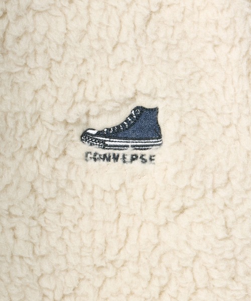 CONVERSE(コンバース)の「CONVERSE/コンバース オーバーサイズ ボアフリース スウェット レディース メンズ トレーナー/ワンポイント刺繍/オールスター/ロゴ/カレッジ/リブライン(スウェット・メンズ・ブラック/ブルーグリーン/オフホワイト/ブルー/グリーン/ブラウン・M/L/LL)」の7枚目の写真