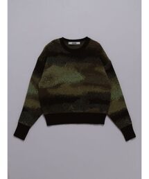【VEQUM】ABSTRACT JACQUARD KNIT