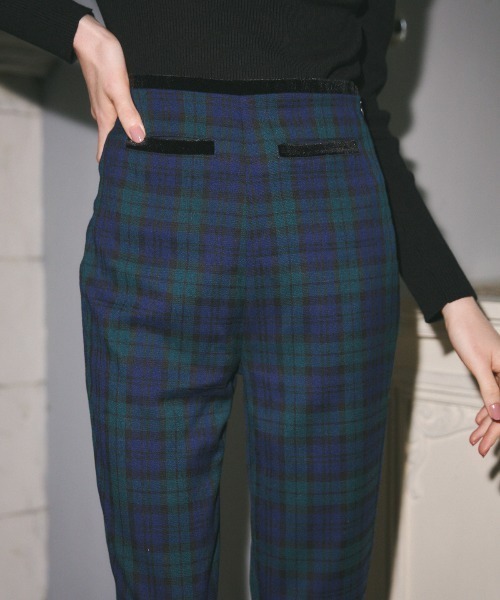 MIRO AMURETTE(ミロアミュレット)の「ribbon paris check pants(その他パンツ・レディース・グリーン・SMALL)」の5枚目の写真