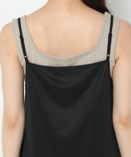 mysty woman（ミスティウーマン）の「キャミペチコート2 173975（ワンピース・レディース・ブラック/ベージュ・FREE）」の8枚目の写真