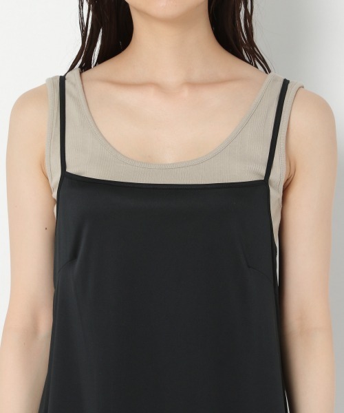 mysty woman（ミスティウーマン）の「キャミペチコート2 173975（ワンピース・レディース・ブラック/ベージュ・FREE）」の9枚目の写真