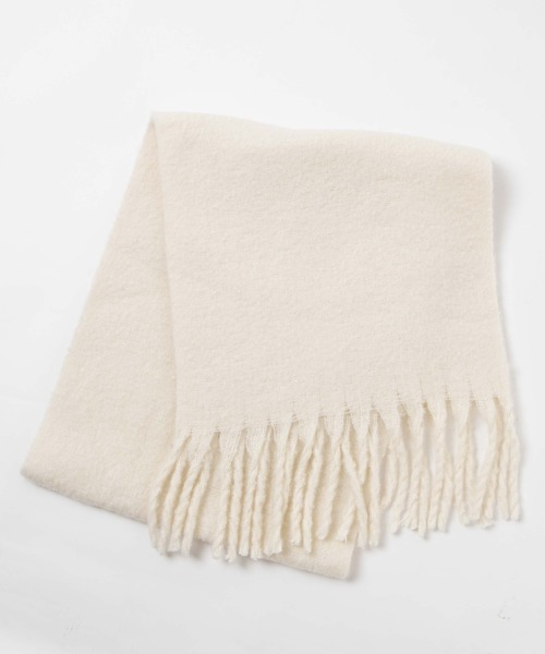 WEGO（ウィゴー）の「WEGO/【23年新色追加】ワイドフリンジストール（マフラー・レディース・ブラック/ベージュ/オフホワイト/サックスブルー/オレンジ/ブルー/その他1/その他2/その他3/その他5/ブルー系その他/グリーン/ライトピンク/その他4/オレンジ系その他・FREE）」の20枚目の写真