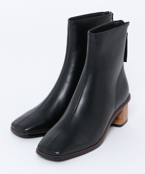 Andemiu（アンデミュウ）の「バックジップショートブーツ169318（ブーツ・レディース・ブラック/ベージュ/ワイン・MEDIUM/LARGE）」の7枚目の写真