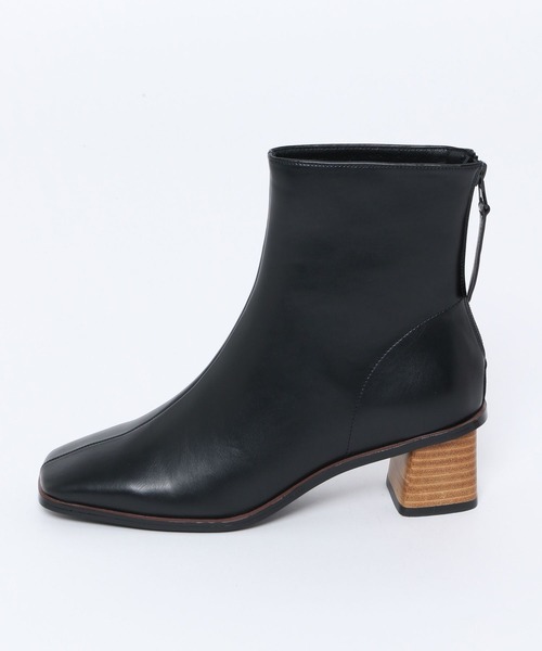 Andemiu（アンデミュウ）の「バックジップショートブーツ169318（ブーツ・レディース・ブラック/ベージュ/ワイン・MEDIUM/LARGE）」の10枚目の写真
