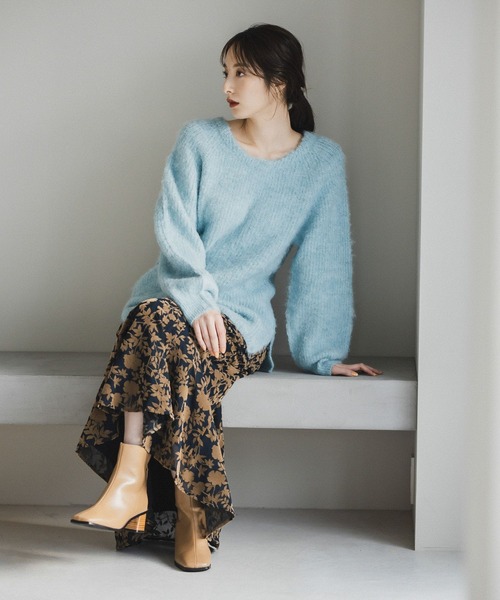 Andemiu（アンデミュウ）の「バックジップショートブーツ169318（ブーツ・レディース・ブラック/ベージュ/ワイン・MEDIUM/LARGE）」の20枚目の写真