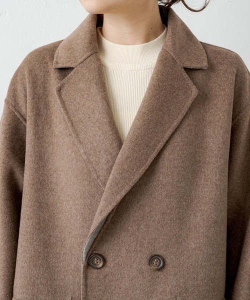 PUAL CE CIN(ピュアルセシン)の「リバーシブル リバーロングコート(その他アウター・レディース・ブラック/ネイビー/ベージュ・FREE)」の8枚目の写真