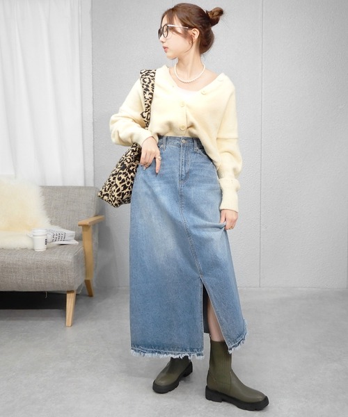 minia（ミニア）の「ソックスミドルブーツ（ブーツ・レディース・カーキ/グレイッシュベージュ/ブラック・S/M/L）」の9枚目の写真