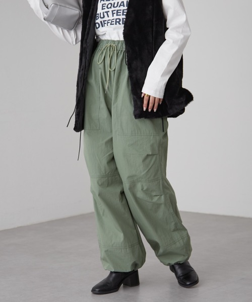 CIAOPANIC TYPY（チャオパニックティピー）の「パラシュートパンツ（その他パンツ・レディース・オフホワイト/カーキ/イエロー・ONE SIZE）」の15枚目の写真