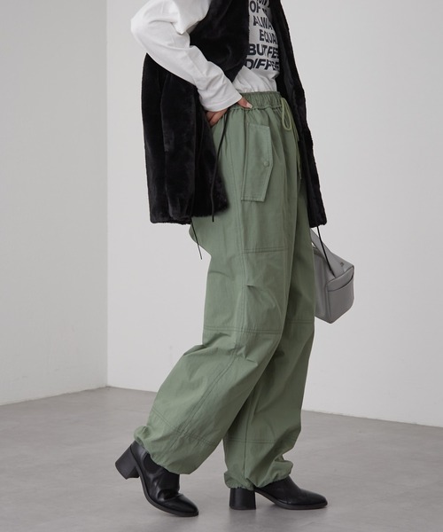 CIAOPANIC TYPY（チャオパニックティピー）の「パラシュートパンツ（その他パンツ・レディース・オフホワイト/カーキ/イエロー・ONE SIZE）」の17枚目の写真