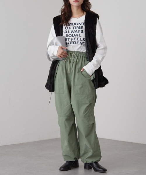 CIAOPANIC TYPY（チャオパニックティピー）の「パラシュートパンツ（その他パンツ・レディース・オフホワイト/カーキ/イエロー・ONE SIZE）」の18枚目の写真