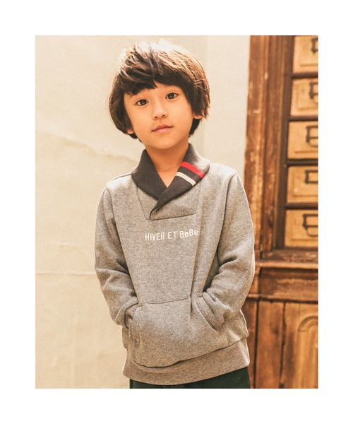 BeBe(ベベ)の「BeBe/ローゲージダブルフェイスショールカラートレーナー(100150cm)(スウェット)」 WEAR