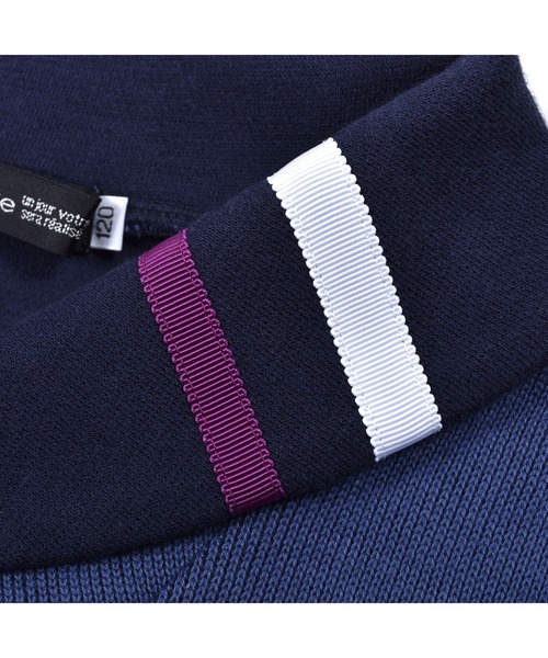 BeBe（ベベ）の「BeBe/ローゲージダブルフェイスショールカラートレーナー(100~150cm)（スウェット・キッズ・グレー/ブルー・150/130/110/140/120/100）」の15枚目の写真