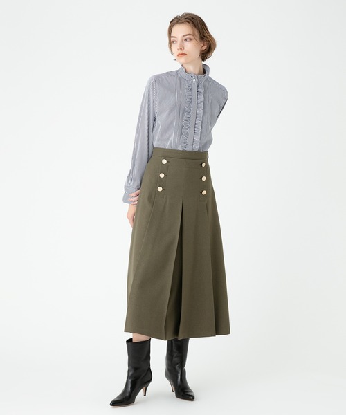 allureville（アルアバイル）の「オックススタンドフリルシャツ