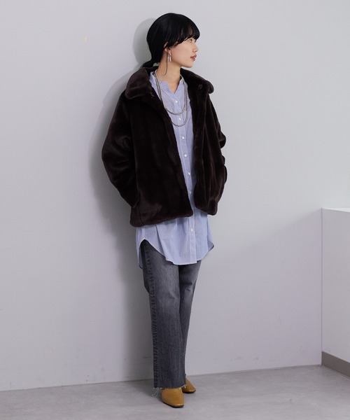 SHENERY（シーナリー）の「バンドカラーストライプチュニックシャツ（シャツ/ブラウス・レディース・ブルー・36/38）」の21枚目の写真