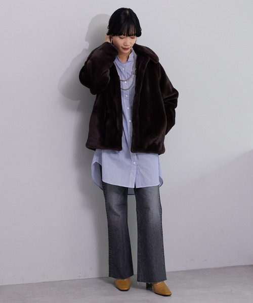 SHENERY（シーナリー）の「バンドカラーストライプチュニックシャツ（シャツ/ブラウス・レディース・ブルー・36/38）」の22枚目の写真