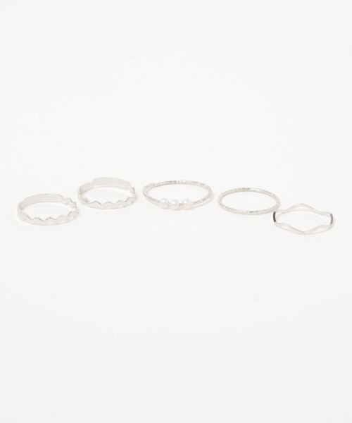 Mayree（メイリー）の「【float】シルバー ゴールド パール リング【5個セット】（リング・レディース・ゴールド/シルバー・FREE）」の5枚目の写真