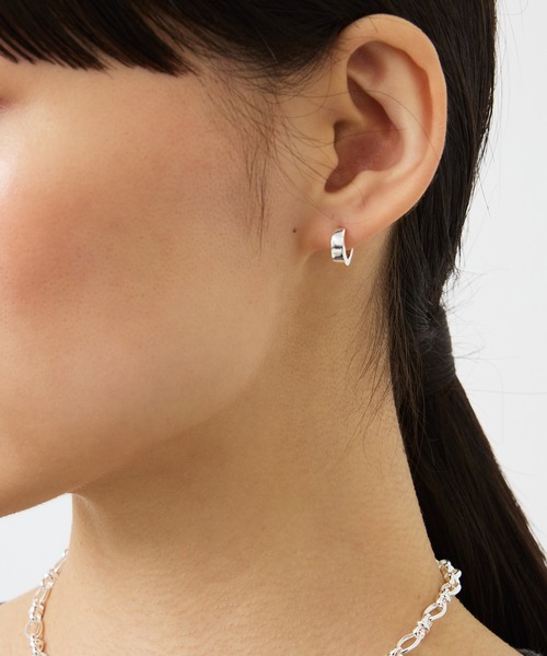 quip queint(クイップクエイント)の「【quip queint】hold hoop pierce QU019(ピアス(両耳用)・レディース・シルバー・FREE)」の8枚目の写真