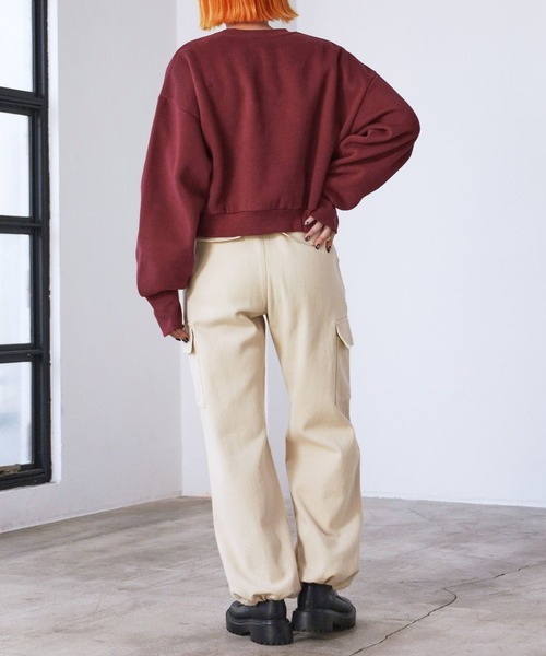 PBLIM(ページボーイリム)の「PAGEBOYLIM/サムホールショートスウェット(スウェット・レディース・ブラック/ボルドー/クリーム・FREE)」の12枚目の写真