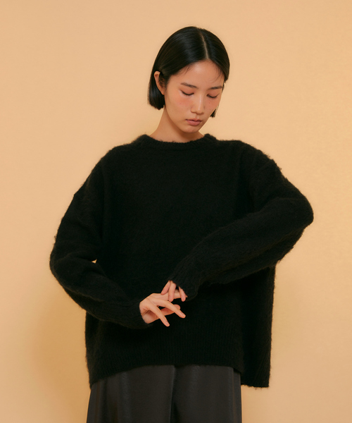 ReNorm(リノーム)の「アルパカMIXニットプルオーバー(ニット/セーター・レディース・チャコール/ブラック・フリー)」の17枚目の写真