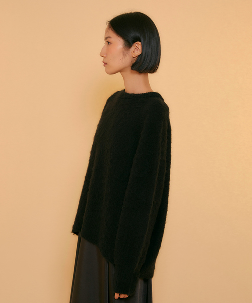 ReNorm(リノーム)の「アルパカMIXニットプルオーバー(ニット/セーター・レディース・チャコール/ブラック・フリー)」の18枚目の写真