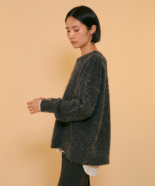 ReNorm(リノーム)の「アルパカMIXニットプルオーバー(ニット/セーター・レディース・チャコール/ブラック・フリー)」の10枚目の写真